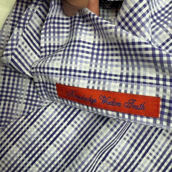 Robert Graham 100% Cotton Checkered Long Sleeve Button Down Shirt Men's SZ Large - Picture 6 of 9